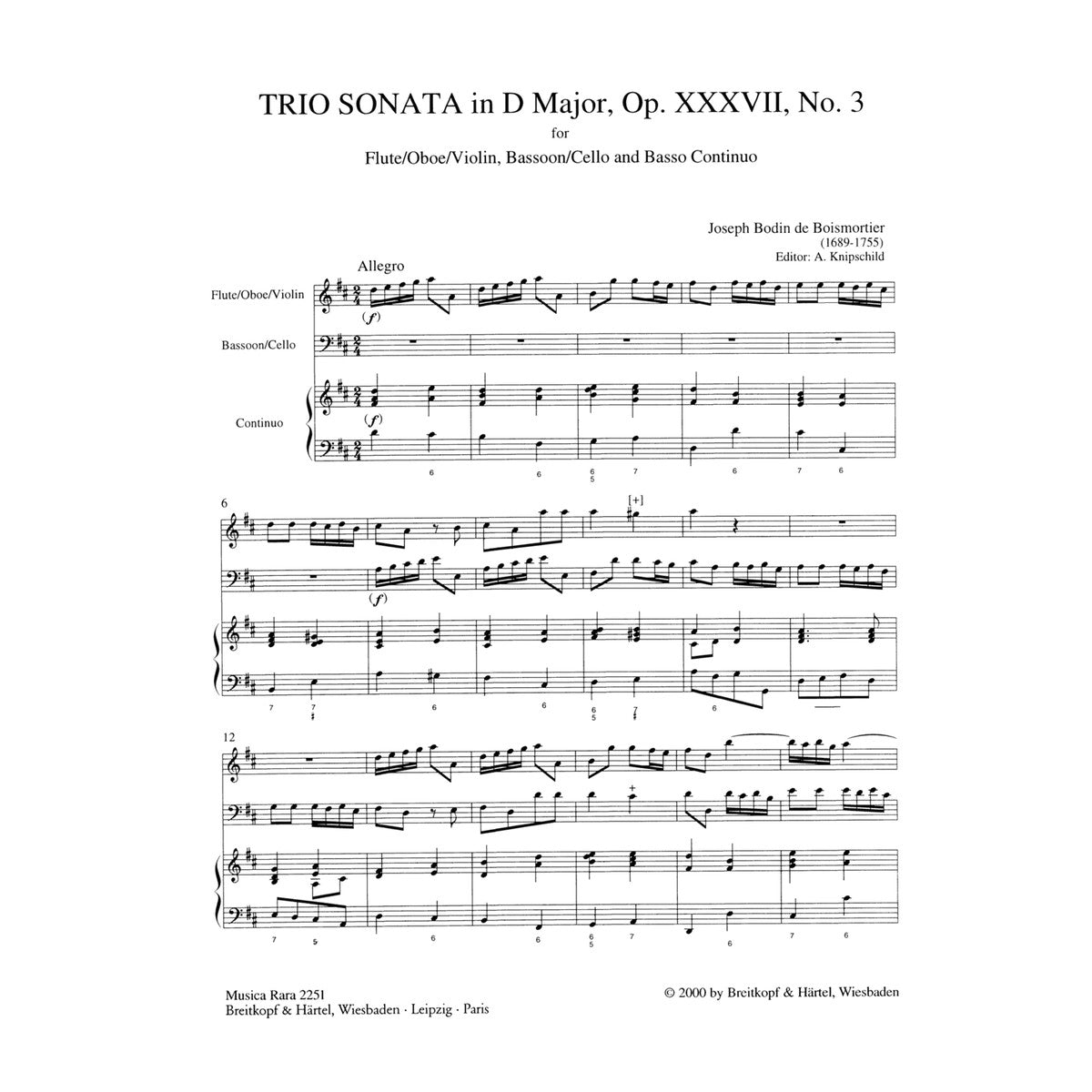Boismortier, Triosonate op.37/3 (Fl.Fag.Bc.) View 1