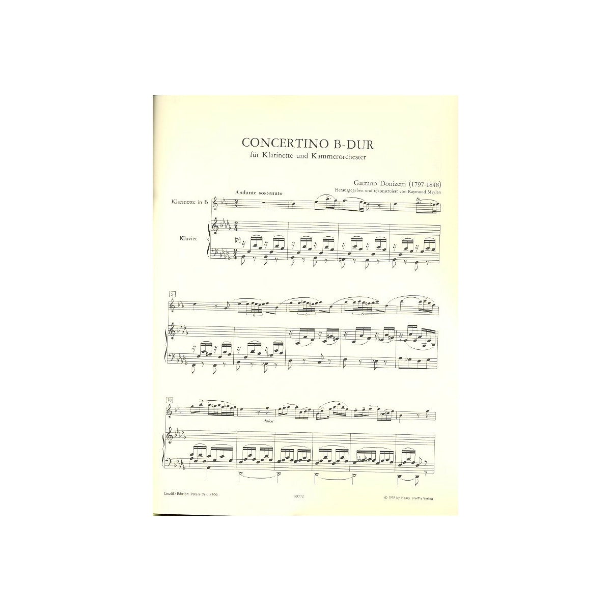 Donizetti, Concertino