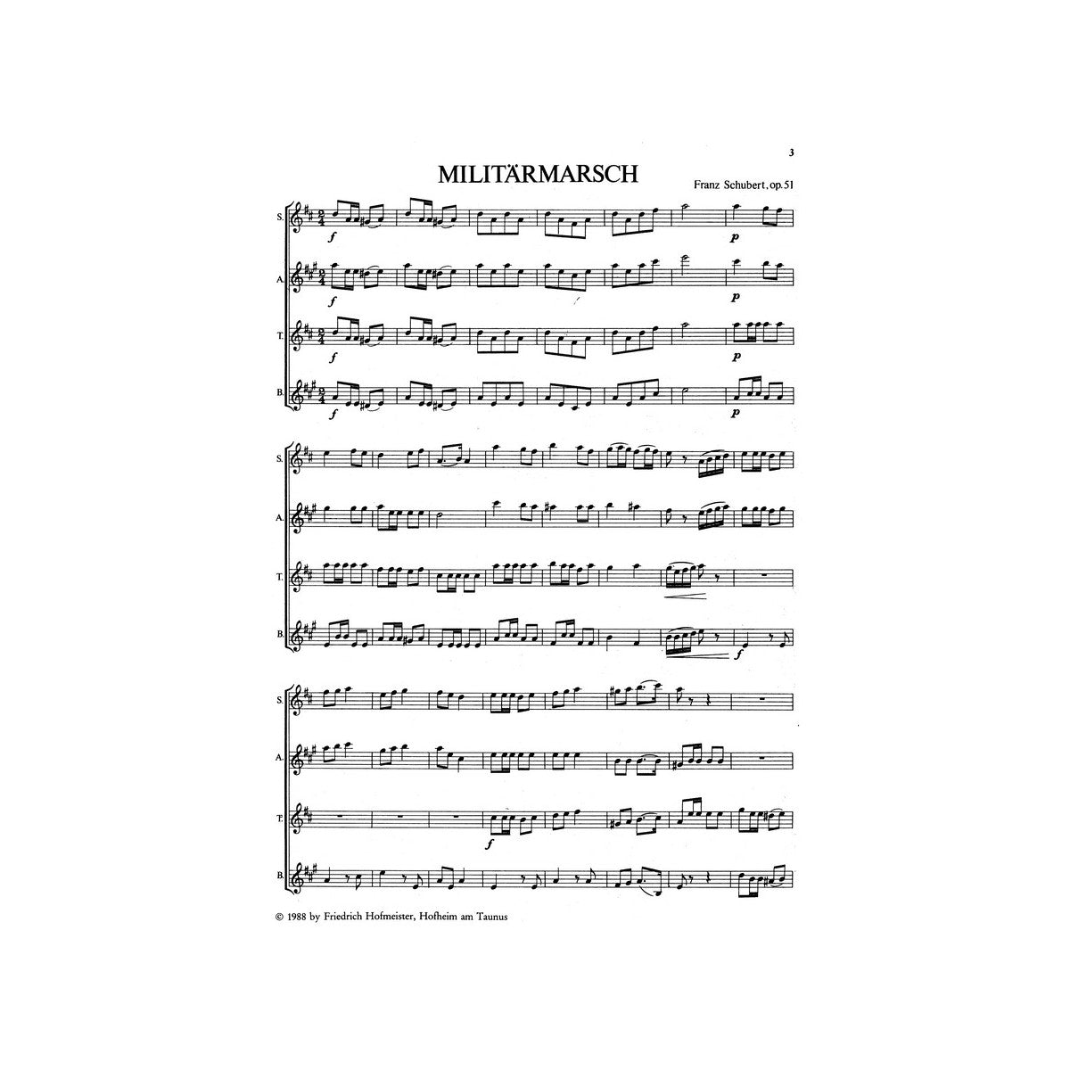 Schubert, Militärmarsch View 1
