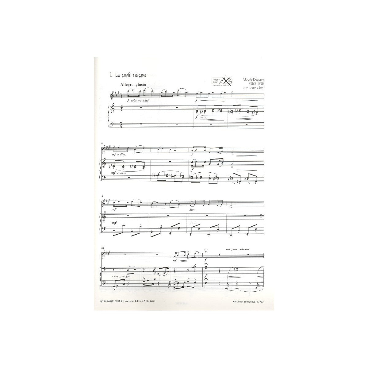 Debussy, Saxophone Album View 1