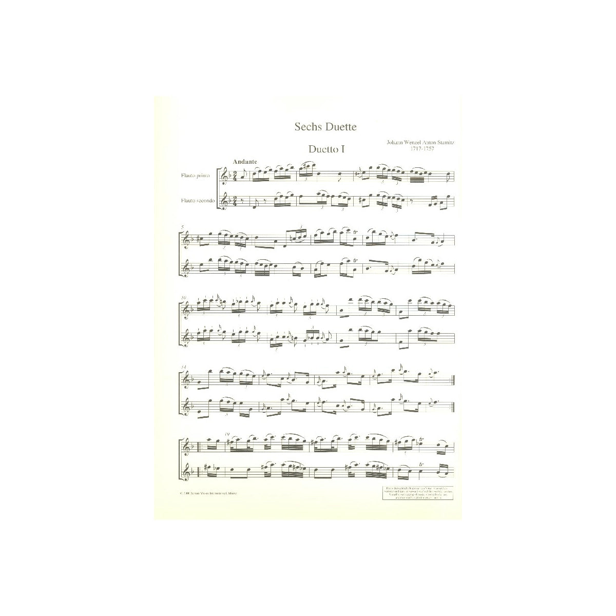 Stamitz J.W., 6 Duette