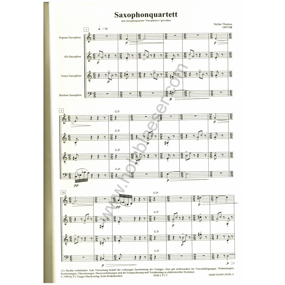 Thomas, Saxophonquartett View 2