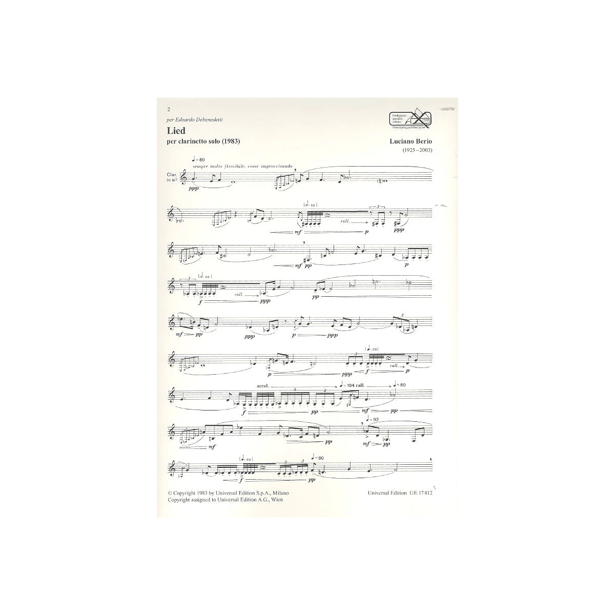 Berio, Lied View 2