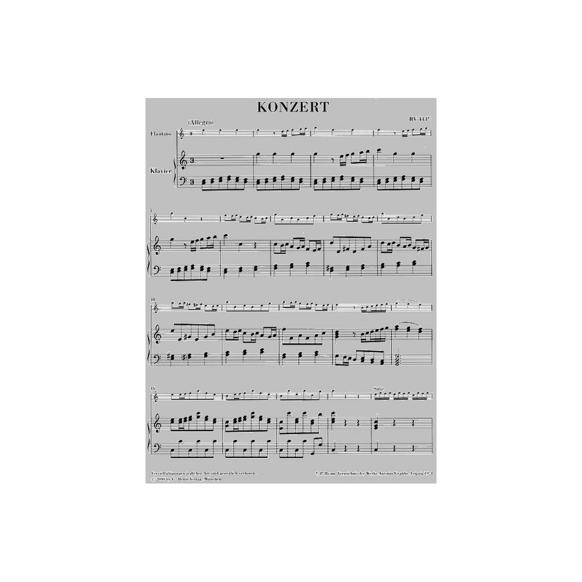 Vivaldi, Konzert C-Dur Flautino View 2