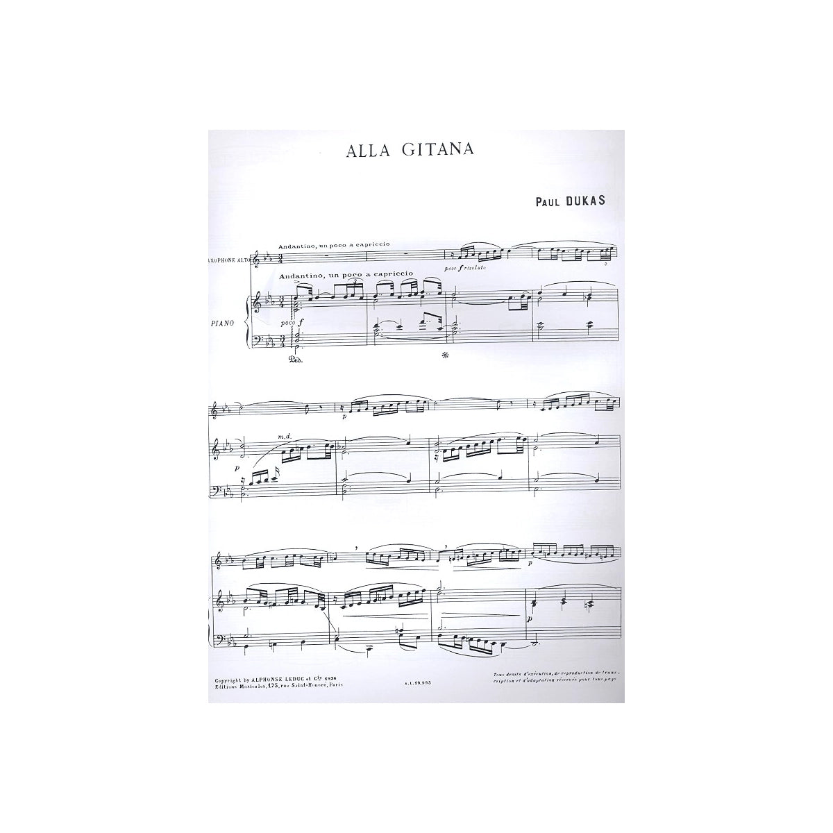 Dukas, Alla Gitana View 2